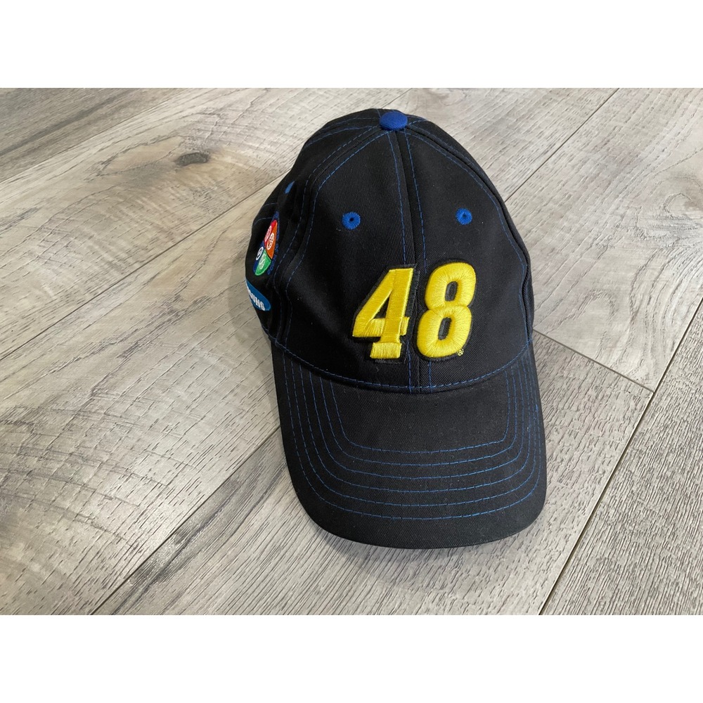 Jimmie Johnson 48 NASCAR Chase Authentics Hat Black Blue Lowe's Racing Cap‎